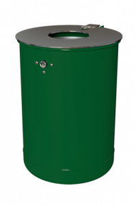 7039-40 EP Round garbage containers with stable stainless steel lid disk and ashtray
