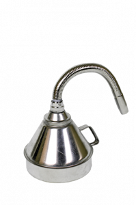 6200-00 Tinplate funnels with removable, flexible spout