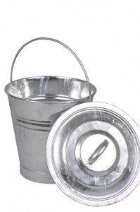2009-00 Special bucket with removable lid, stable shape Sheet steel hot-dip galvanized according to DIN EN ISO 1461