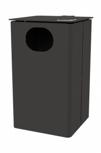 7044-10 Square garbage container with ashtray