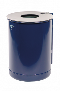 7039-40 EP Round garbage containers with stable stainless steel lid disk and ashtray