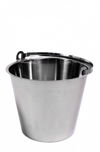 Stainless steel bucket without bottom ring